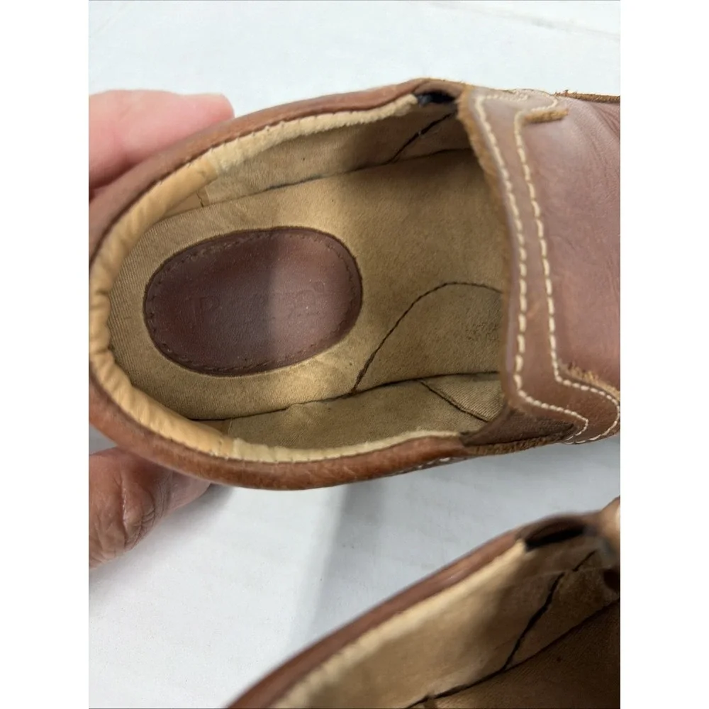 Born Boys Loafers Size 12 EUR 30 Brown Leather Slip On Casual Shoes
